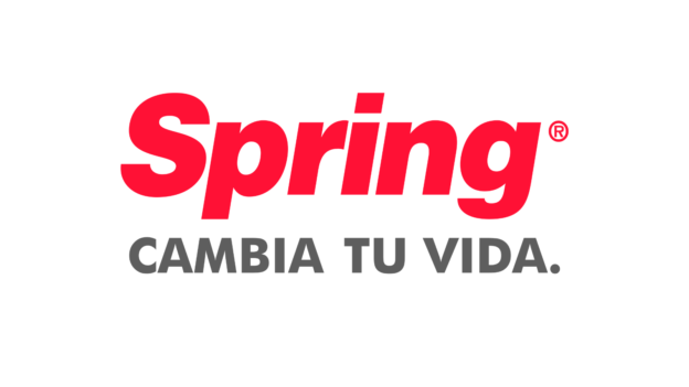 Logotipo de Spring, mensaje motivacional.