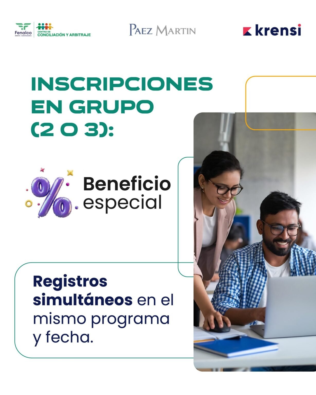 Inscripciones grupales con beneficio especial