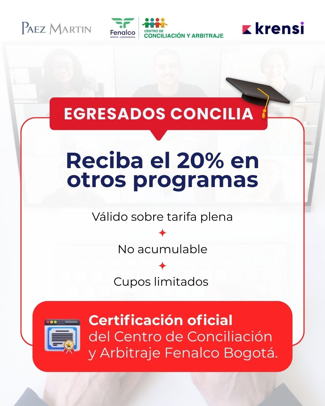 Descuento del 20% por egresados