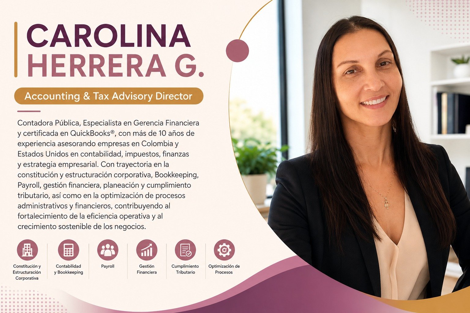 Carolina Herrera G., Accounting y Tax Advisory Director