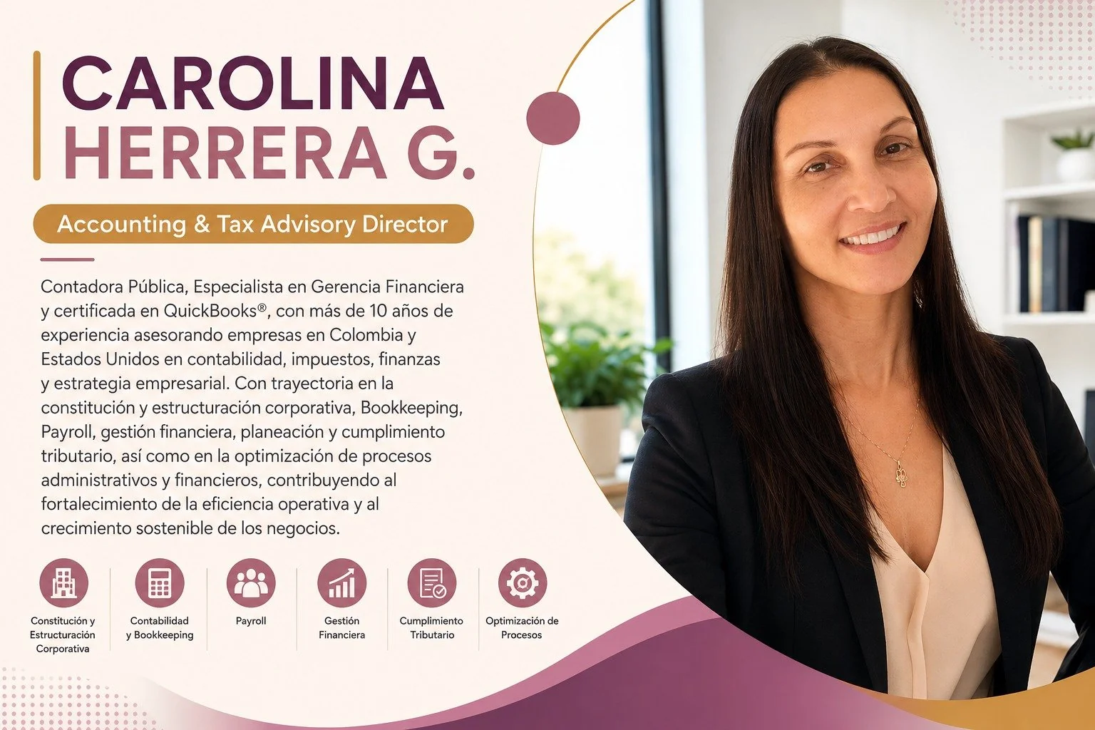Carolina Herrera G., Accounting y Tax Advisory Director